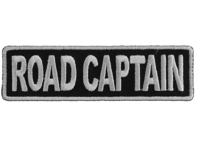 Road Captain Patch 3.5 Inch White | Embroidered Patches