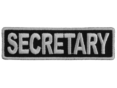 Secretary Patch 3.5 Inch White