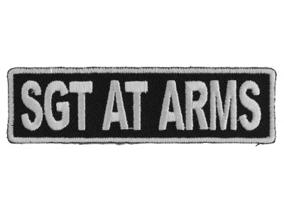 SGT at arms 8 X 3 cm embroidered patch 