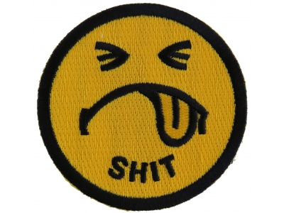 Shit Smiley Face Patch | Embroidered Patches
