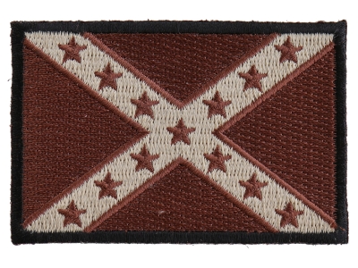 Subdued Brown Confederate Flag Patch
