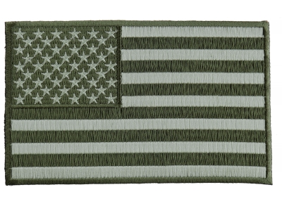 Subdued Green American Flag Patch