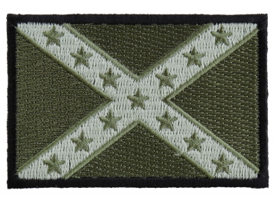 Subdued Green Confederate Flag Patch