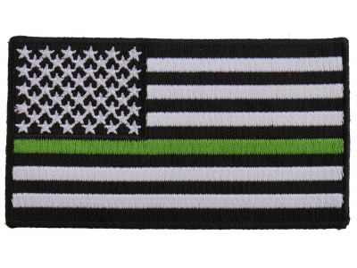 Subdued Green Stripe American Flag Patch | US Army Military Veteran Patches