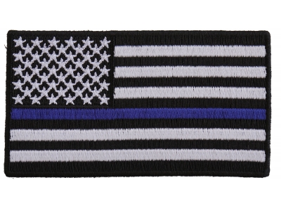 Subdued US Flag With Blue Stripe Patch | Embroidered Patches