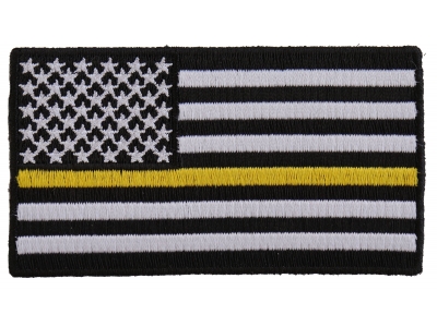 Subdued Yellow Stripe American Flag Patch | US Military Veteran Patches