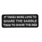 Takes More Love To Share The Saddle Patch
