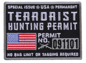 Terrorist Hunting Permit Patch