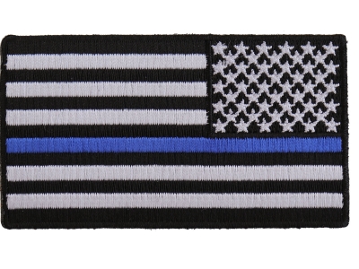 Thin Blue Line American Flag Reversed Patch | Embroidered Patches
