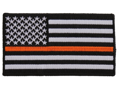 Thin Orange Line American Flag For Search & Rescue | Embroidered Patches