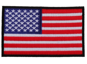 Us Flag Patch 4 Inch Black Border | Embroidered Patches