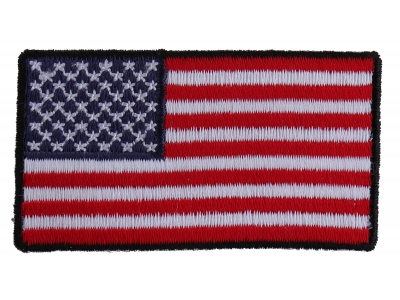 US Flag Patch Black Border 2.5 Inch