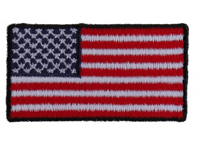 US Flag Patch Black Border 2 Inch