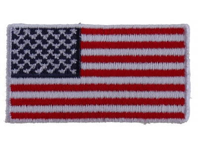 US Flag Patch White Border 2 Inch
