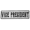 Vice President Patch Black On White