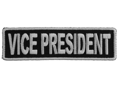 Vice President Patch 3.5 Inch White