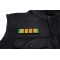 Vietnam Ribbon Patch - 4x1 inch. Embroidered Iron on Patch shown on leather vest