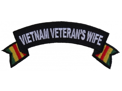 Vietnam Veteran's Wife Rocker Patch | US Military Vietnam Veteran Patches