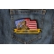 Duty Honor Country Soldier with US Flag Patch Duty Honor Country Patch Soldier Saluting with American Flag shown on jeans