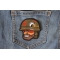 Soldier Cigar Ace of Spades Bullets and Helmet Patch Soldier Smoking Cigar Patch shown on jeans