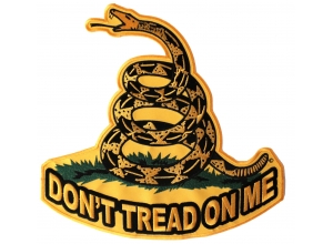 Don't Tread On Me Large Biker Back Patch | US Military Veteran Patches