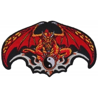 Red Dragon Patch With Yin Yang | Embroidered Patches