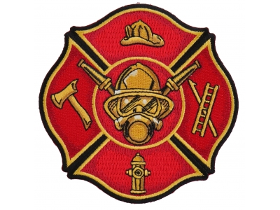Fire Fighter Axe Ladder Hydrant Cap Patch | Embroidered Patches