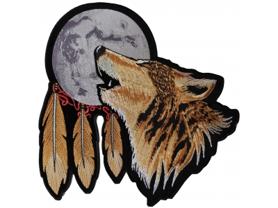 Howling Wolf Moon Back Patch Large | Embroidered Patches