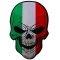 Italian Skull Embroidered Iron on Patch