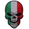 Italian Flag Skull Small Patch