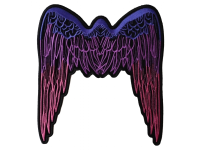 Large Angel Wings Patch Pink | Embroidered Patches
