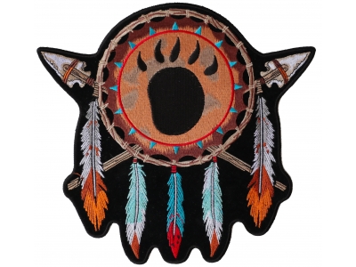 Native Indian Blue Dream Catcher Feathers Biker Patch FREE SHIP