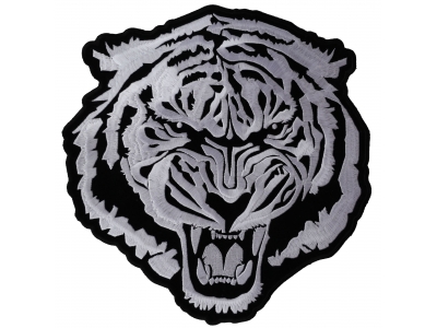 Large White Baron Tiger Patch | Embroidered Patches