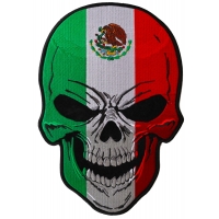 Mexican Flag Skull Large Back Patch Mexican Flag Skull Large Back Patch