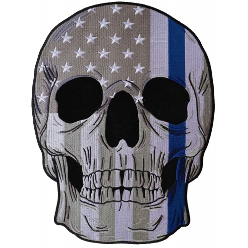 I Fight What You Fear Police Law Enforcement Thin Blue Line Skull Patch 