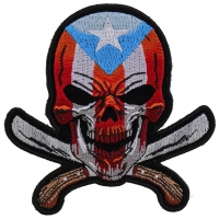 Puerto Rican Skull With Machetes Patch