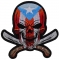 Puerto Rican Skull With Machetes Patch