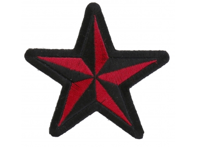 Red Black Star Patch | Embroidered Patches