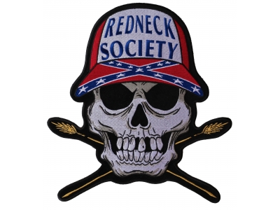 Redneck Society Skull Large Back Patch