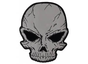 Large Reflective Skull Patch For Jackets | Embroidered Patches