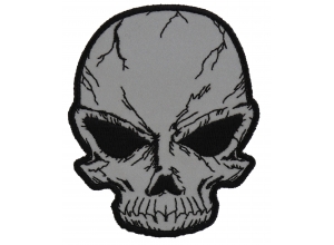 Reflective Small Cracked Skull Patch | Embroidered Patches