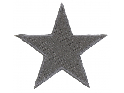 Silver Star Patch | Embroidered Patches