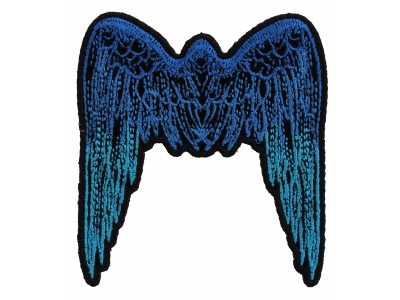 Small Angel Wings Patch Blue | Embroidered Patches