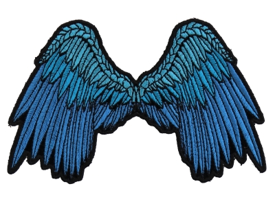 Small Beautiful Angel Wings Blue Patch | Embroidered Patches