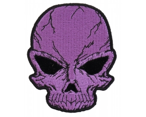 Small Cracked Skull Patch Purple | Embroidered Patches