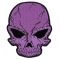 Small Cracked Skull Patch Purple