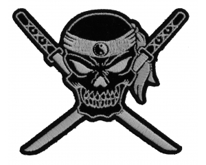 Small Skull Cross Swords Patch | Embroidered Patches