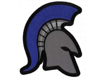 Spartan Helmet Blue Mohawk Police Patch
