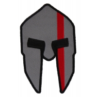 Spartan Helmet Red Line Firefighter Patch