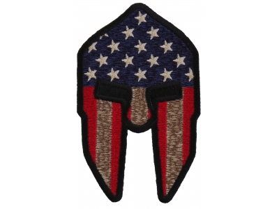Spartan Helmet US Flag Patch